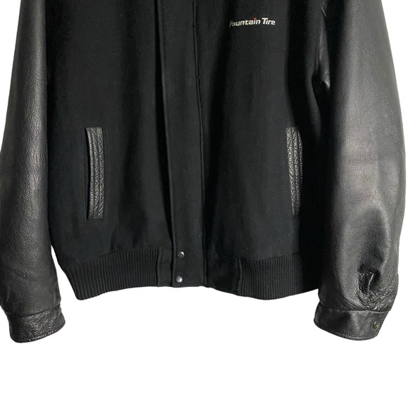 Canada Sportswear Men's Fountain Tire Black Varsity Full Zip Jacket - Picture 3 of 11